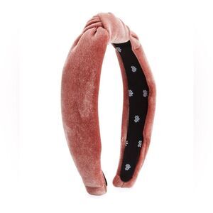 LELE SADOUGHI PETITE VELVET KNOTTED HEADBAND SOFT ROSE PINK w/Dustbag